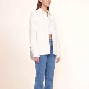 Staud • Voyaging Jacket in Vegan Leather Ivory